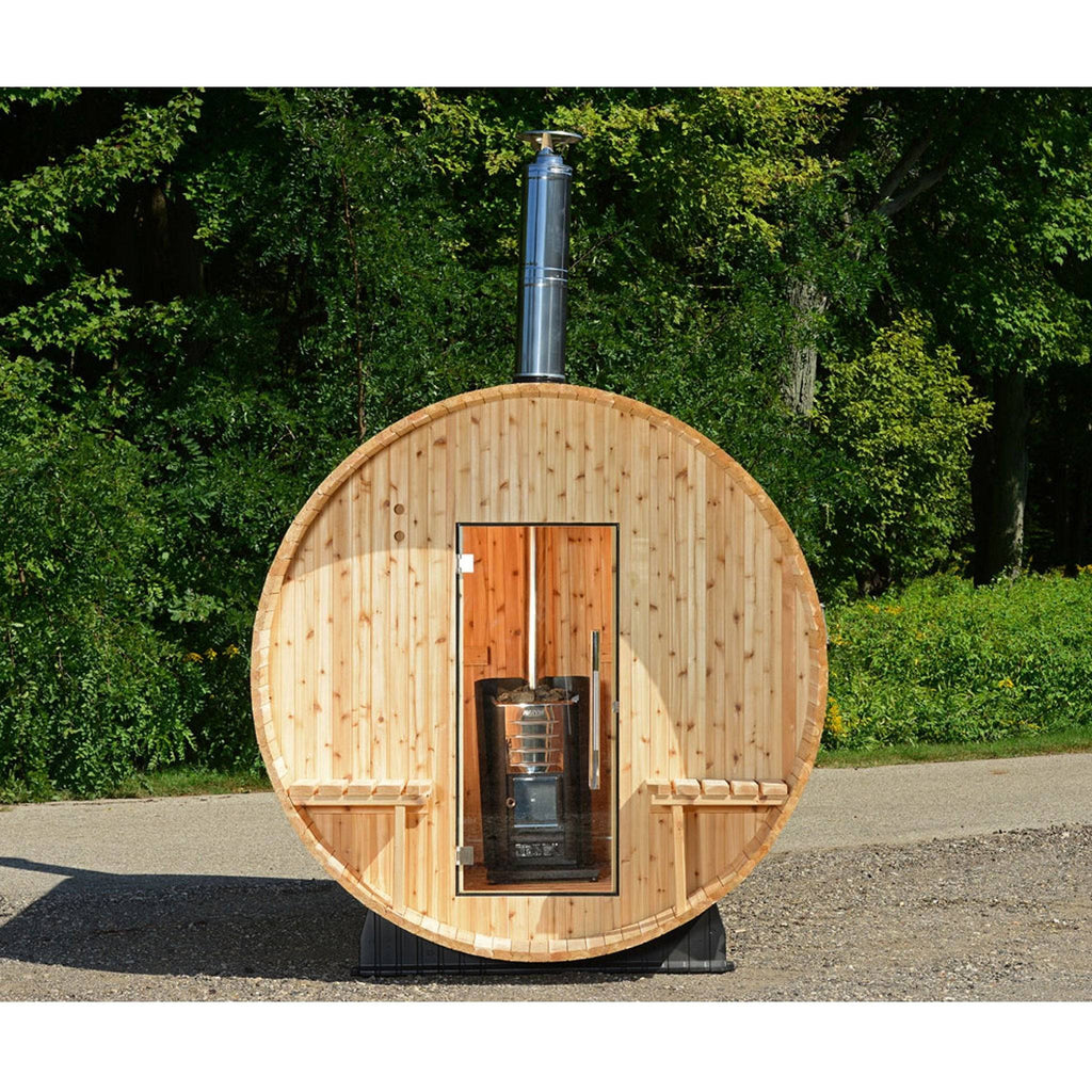 Almost Heaven Grandview 6 Person Canopy Barrel Sauna Rustic Cedar,Onyx - Stained Southern Pine Almost Heaven Sauna Barrel_Canopy_Grandview_wood_Burn2_1024x1024_2x_aa7987c3-a598-4e4b-849f-f7d9dda9ab1f.jpg