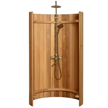 Almost Heaven Ellipse Outdoor Shower Clear Cedar / No Floor / Nickel Almost Heaven Sauna Clear_Ellipse_Front_110x110_2x.jpg_copy.jpg