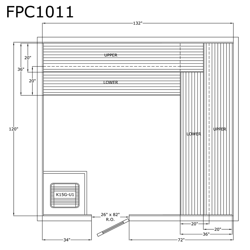 Finlandia Sauna 10' x 11' x 7' Pre-Cut Sauna Kit Standard Option / 7 Foot Tall / No Backrest,Standard Option / 7 Foot Tall / Backrest + $471.90,Standard Option / 8 Foot Tall + $595.98 / No Backrest,Standard Option / 8 Foot Tall + $595.98 / Backrest + $471