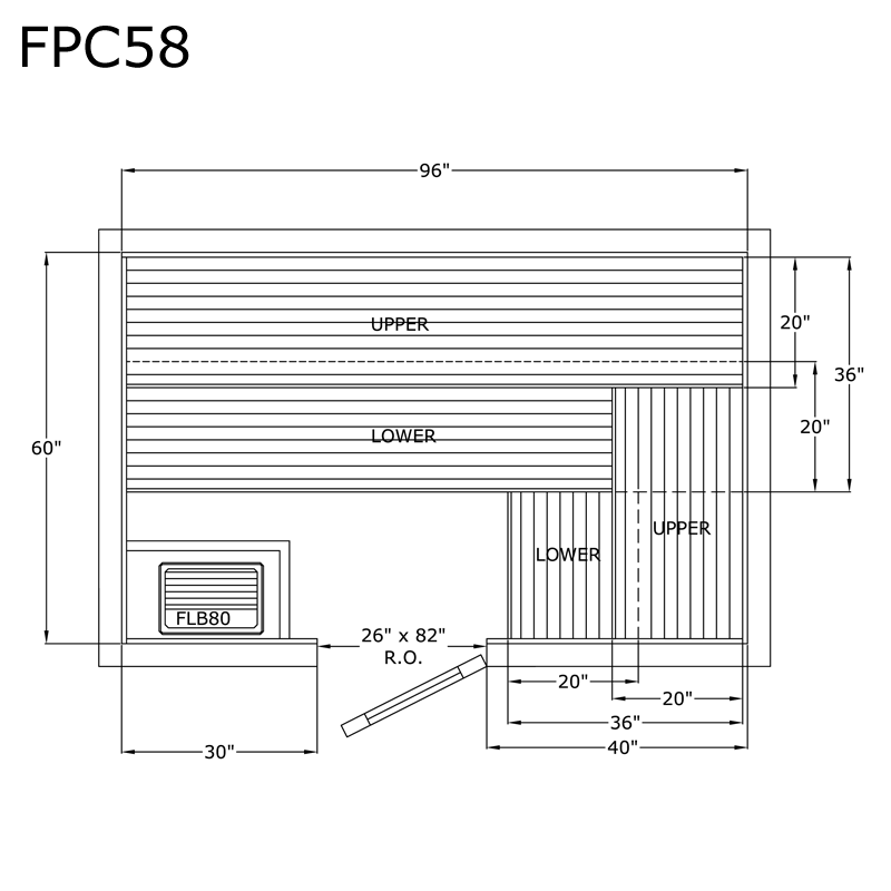 Finlandia Sauna 5' x 8' x 7' Pre-Cut Sauna Kit Standard Option / 7 Foot Tall / No Backrest,Standard Option / 7 Foot Tall / Backrest + $343.20,Standard Option / 7 Foot Tall / Backrest & Skirts + $1277.40,Standard Option / 8 Foot Tall + $368.94 / No Backres