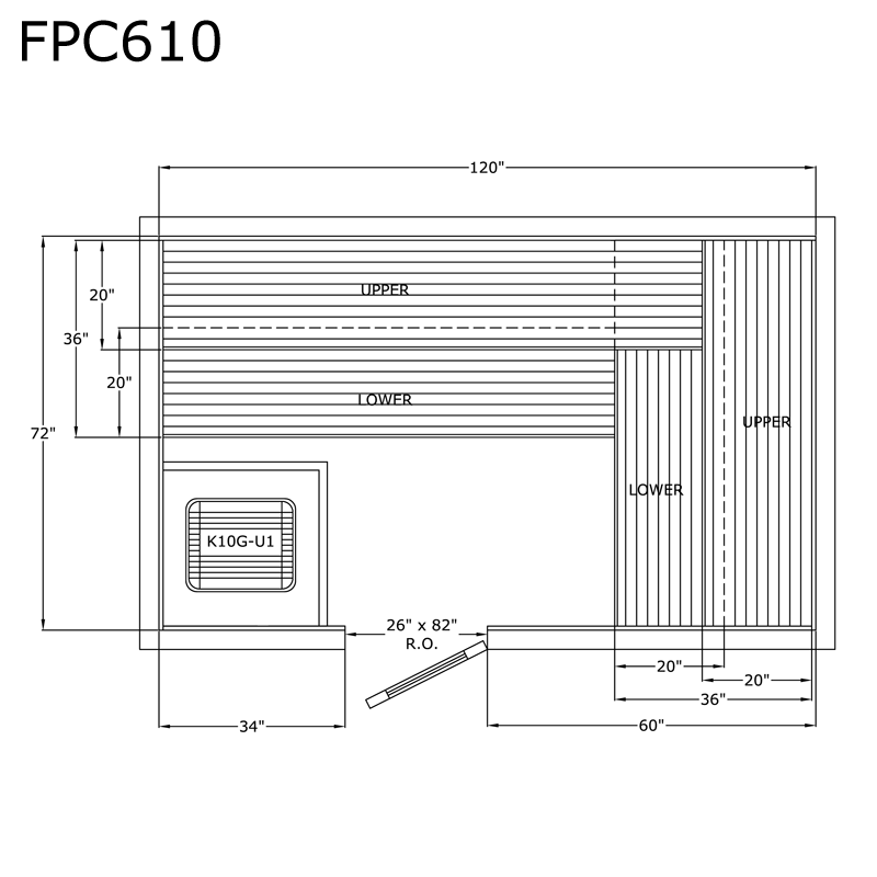 Finlandia Sauna 6' x 10' x 7' Pre-Cut Sauna Kit Standard Option / 7 Foot Tall / No Backrest,Standard Option / 7 Foot Tall / Backrest + $429.00,Standard Option / 7 Foot Tall / Backrest & Skirts + $1869.00,Standard Option / 8 Foot Tall + $454.08 / No Backre