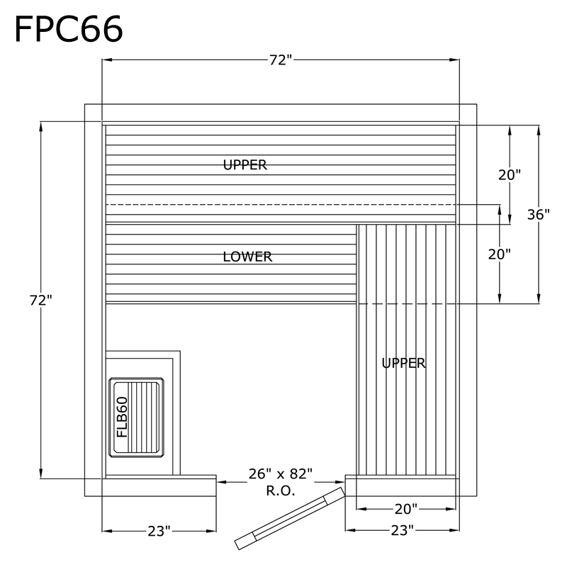 Finlandia Sauna 6' x 6' x 7' Pre-Cut Sauna Kit Standard Option / 7 Foot Tall / No Backrest,Standard Option / 7 Foot Tall / Backrest + $257.40,Standard Option / 7 Foot Tall / Backrest & Skirts + $1097.40,Standard Option / 8 Foot Tall - $340.56 / No Backres