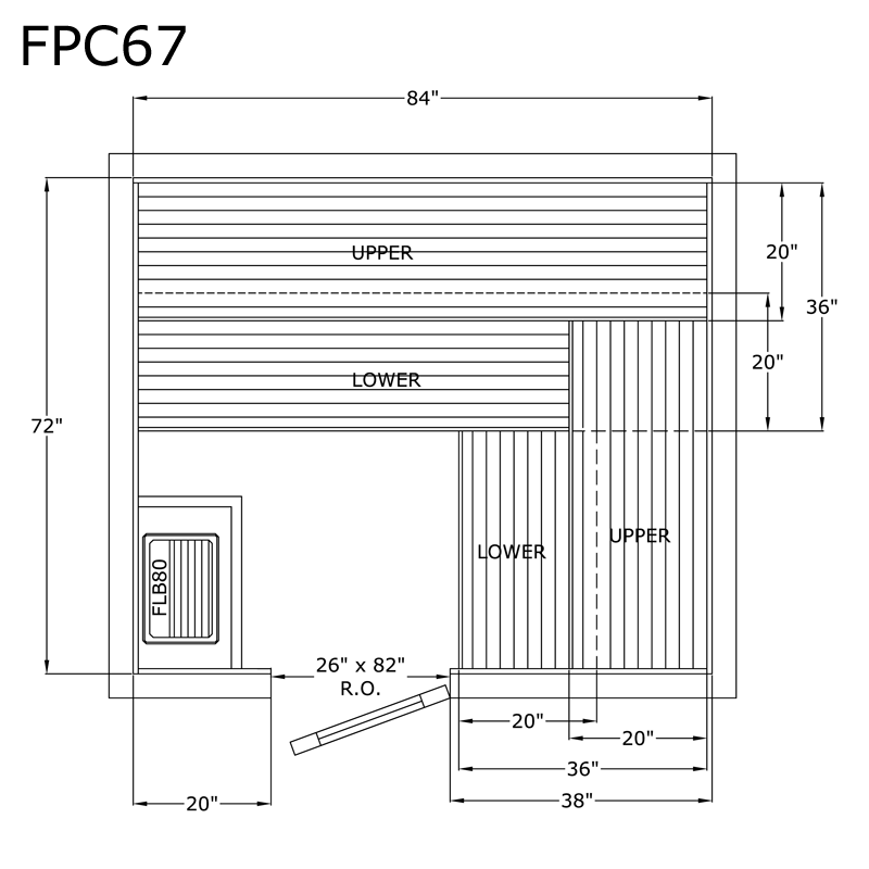 Finlandia Sauna 6' x 7' x 7' Pre-Cut Sauna Kit Standard Option / 7 Foot Tall / No Backrest,Standard Option / 7 Foot Tall / Backrest + $300.30,Standard Option / 7 Foot Tall / Backrest & Skirts + $1380.30,Standard Option / 8 Foot Tall + $368.94 / No Backres