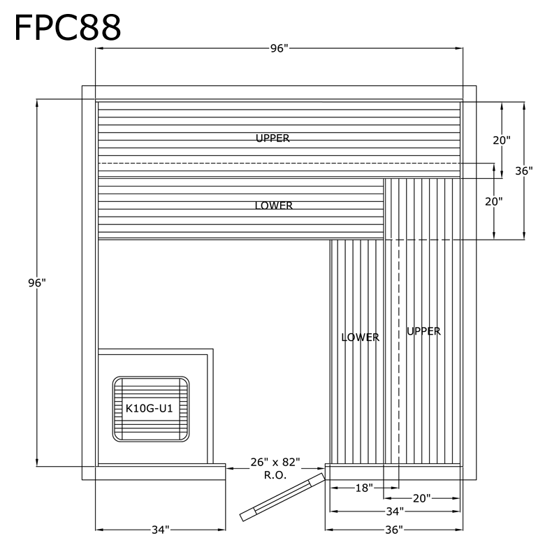 Finlandia Sauna 8' x 8' x 7' Pre-Cut Sauna Kit Standard Option / 7 Foot Tall / No Backrest,Standard Option / 7 Foot Tall / Backrest + $343.20,Standard Option / 7 Foot Tall / Backrest & Skirts + $1663.20,Standard Option / 8 Foot Tall + $454.08 / No Backres