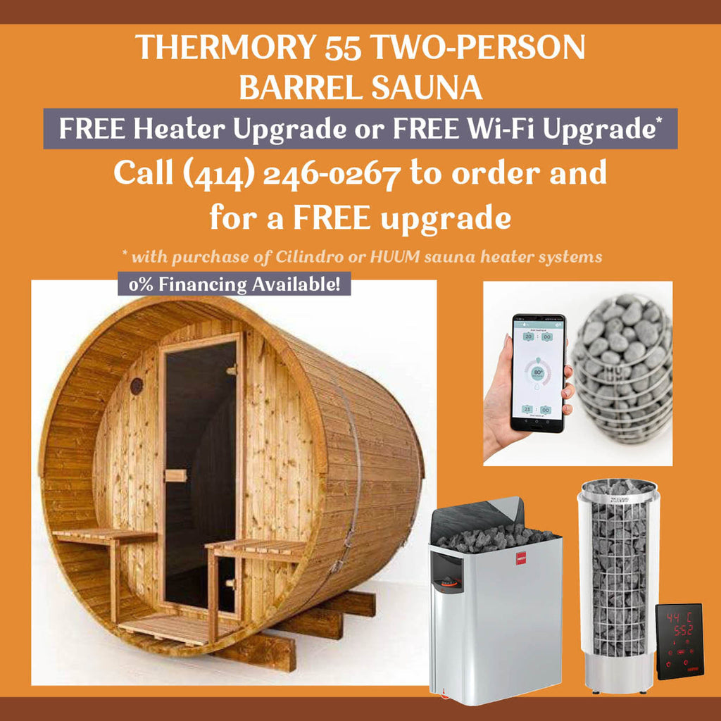 Thermory Barrel Sauna 55 DIY Kit 2 Person Sauna Builder Thermally Modified Spruce Thermory FSB_Thermory55_proof2.jpg