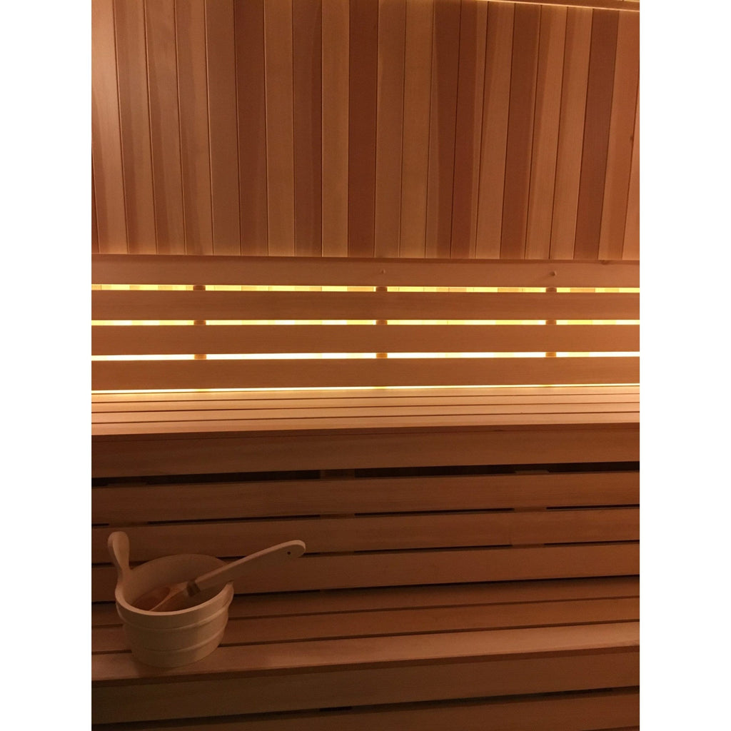 Finnish Sauna Builders 3' x 4' x 7' Pre-Cut Sauna Kit Option 1 / 7 Foot Tall / No Backrest,Option 1 / 7 Foot Tall / Backrest + $171.60,Option 1 / 8 Foot Tall + $198.66 / No Backrest,Option 1 / 8 Foot Tall + $198.66 / Backrest + $171.60,Option 2 / 7 Foot T