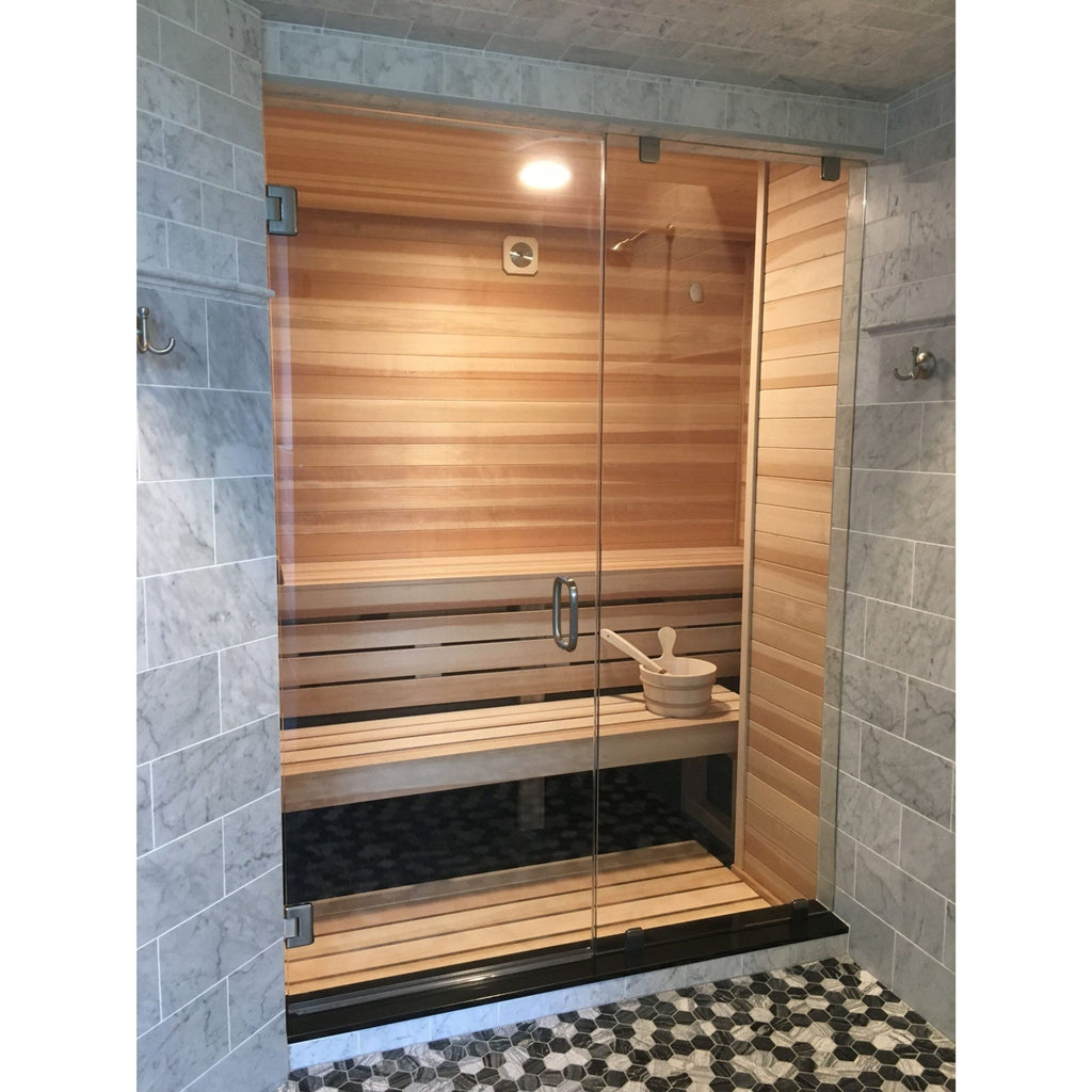 Finnish Sauna Builders 3' x 4' x 7' Pre-Cut Sauna Kit Option 1 / 7 Foot Tall / No Backrest,Option 1 / 7 Foot Tall / Backrest + $171.60,Option 1 / 8 Foot Tall + $198.66 / No Backrest,Option 1 / 8 Foot Tall + $198.66 / Backrest + $171.60,Option 2 / 7 Foot T