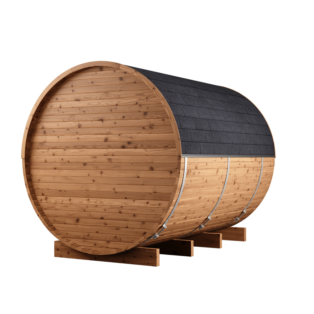 Thermory 6 Person Barrel Sauna No 83 DIY Kit with Terrace Thermally Modified Spruce Thermory Left_4aba120f-fa8b-4b57-9385-ab4c413c1fa4.png