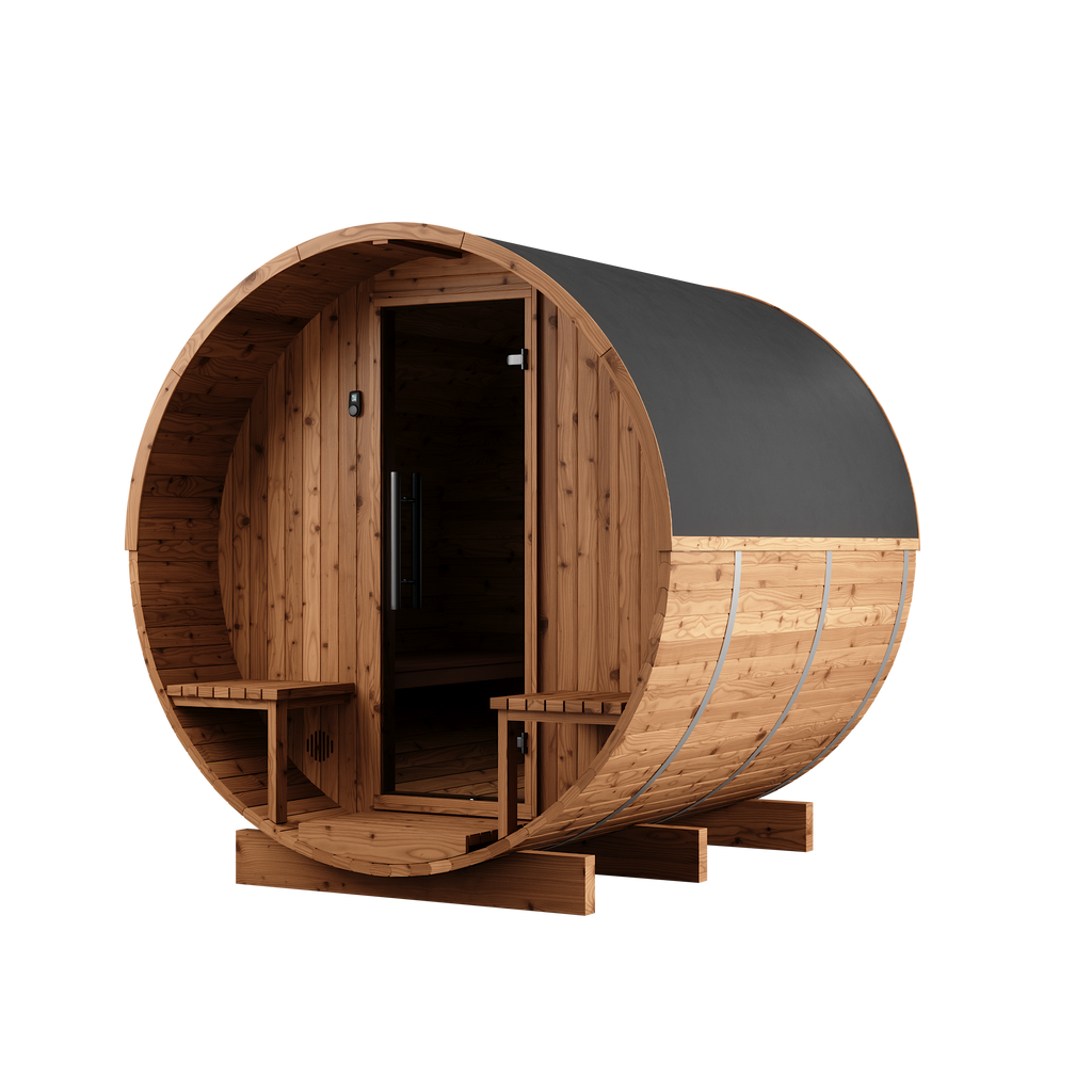 Thermory Barrel Sauna 60 DIY Kit with Porch and Window 4 Person Sauna Builder Thermally Modified Spruce Thermory Right_pvc_c2227f5c-03a7-4f73-bdeb-d9629241b9f9.png