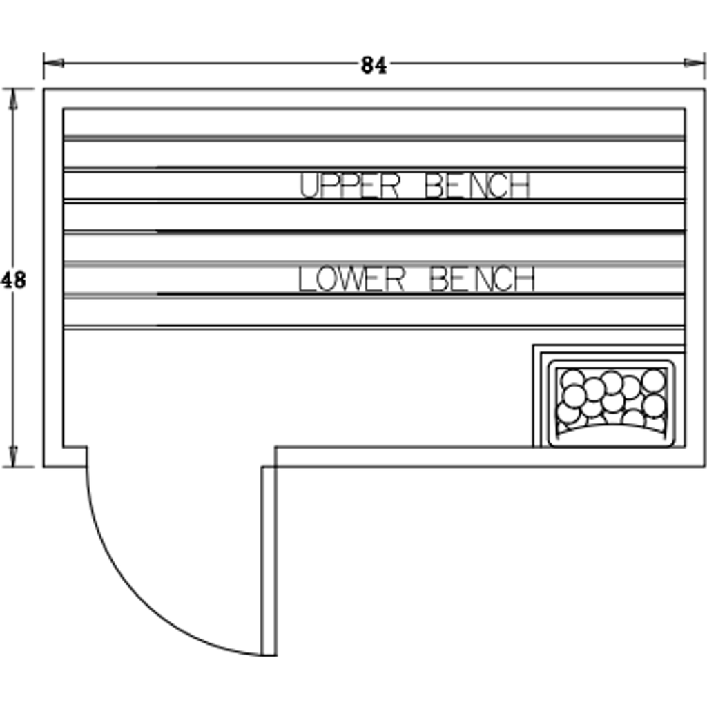 Finnish Sauna Builders 4' x 7' x 7' Pre-Built Indoor Sauna Kit Clear Cedar / Option 5 Finnish Sauna Builders ScreenShot2022-10-04at10.18.07AM.png