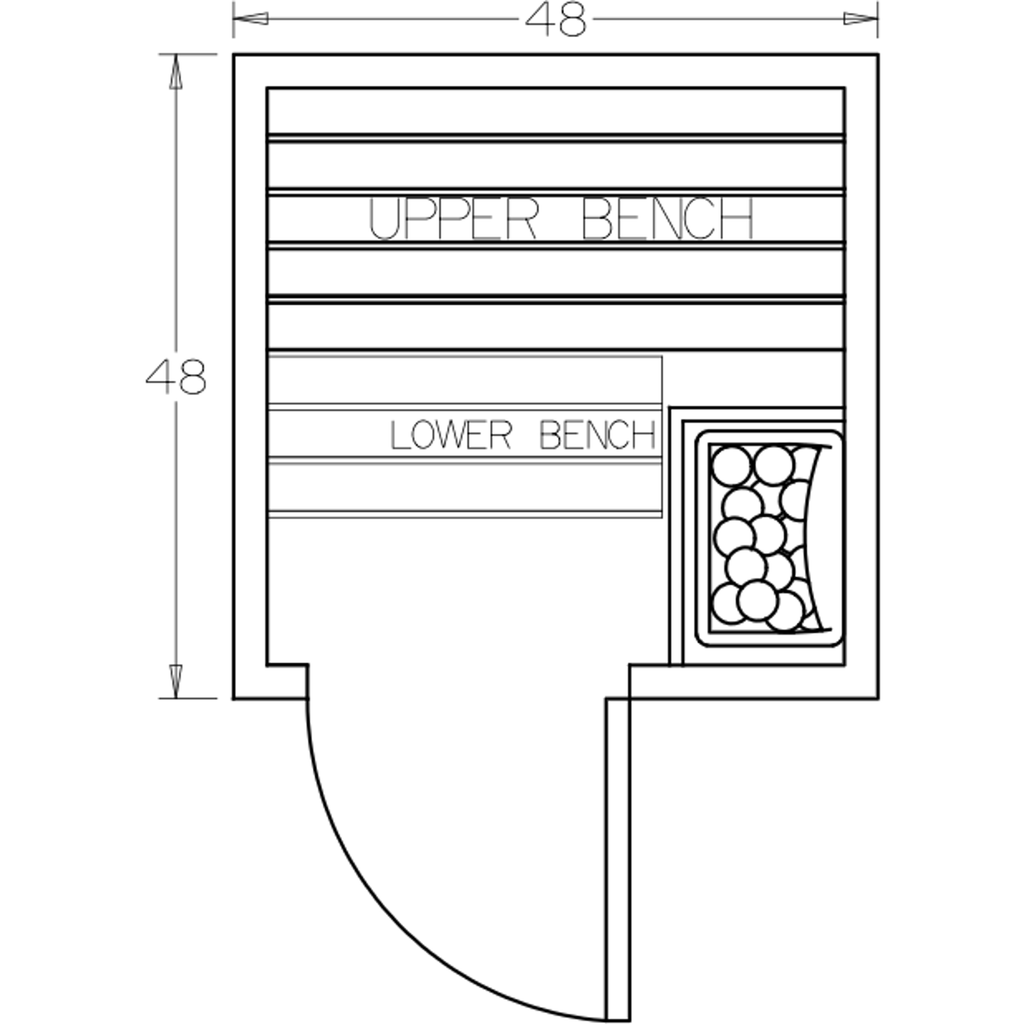 Finnish Sauna Builders 4' x 4' x 7' Pre-Built Outdoor Sauna Kit with Cedar Panelized Roof Option 3 / Without Floor,Option 3 / With Floor Finnish Sauna Builders ScreenShot2022-10-06at4.13.36PM.png