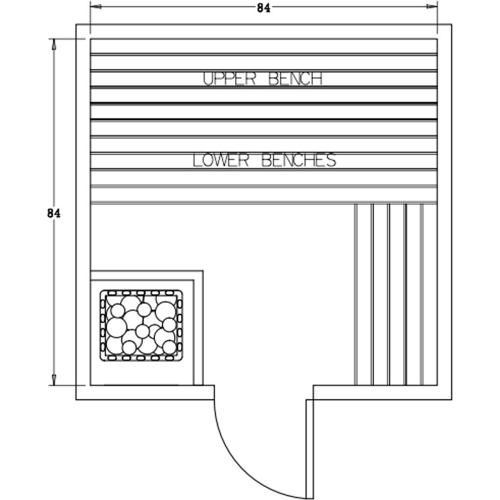 Finnish Sauna Builders 7' x 7' x 7' Pre-Cut Sauna Kit Option 3 / 7 Foot Tall / No Backrest,Option 3 / 7 Foot Tall / Backrest + $300.30,Option 3 / 8 Foot Tall + $397.32 / No Backrest,Option 3 / 8 Foot Tall + $397.32 / Backrest + $300.30 Finnish Sauna Build