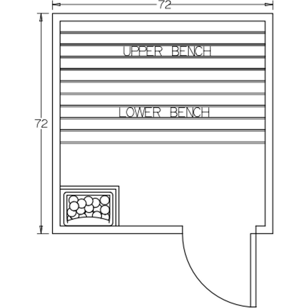 Finnish Sauna Builders 6' x 6' x 7' Pre-Built Outdoor Sauna Kit with Cedar Panelized Roof Option 1 / Without Floor,Option 1 / With Floor Finnish Sauna Builders ScreenShot2022-10-11at11.45.12AM.png