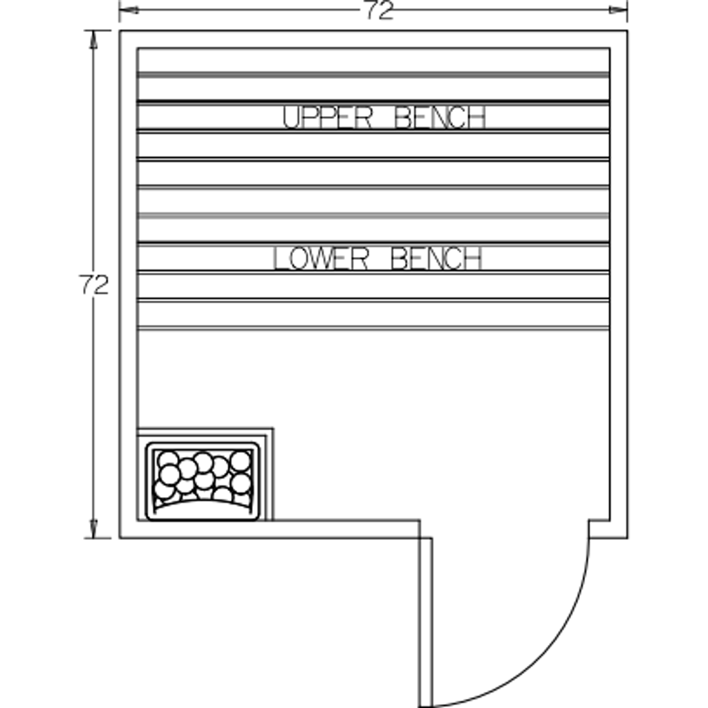 Finnish Sauna Builders 6' x 6' x 7' Pre-Built Outdoor Sauna Kit with Cedar Panelized Roof Option 2 / Without Floor,Option 2 / With Floor Finnish Sauna Builders ScreenShot2022-10-11at11.45.16AM.png