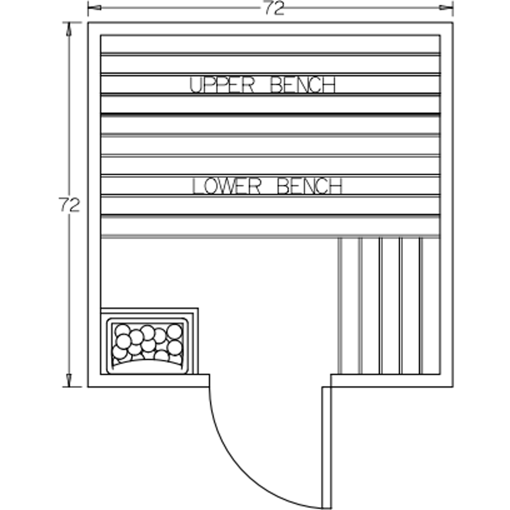 Finnish Sauna Builders 6' x 6' x 7' Pre-Built Outdoor Sauna Kit with Cedar Panelized Roof Option 3 / Without Floor,Option 3 / With Floor Finnish Sauna Builders ScreenShot2022-10-11at11.45.21AM.png