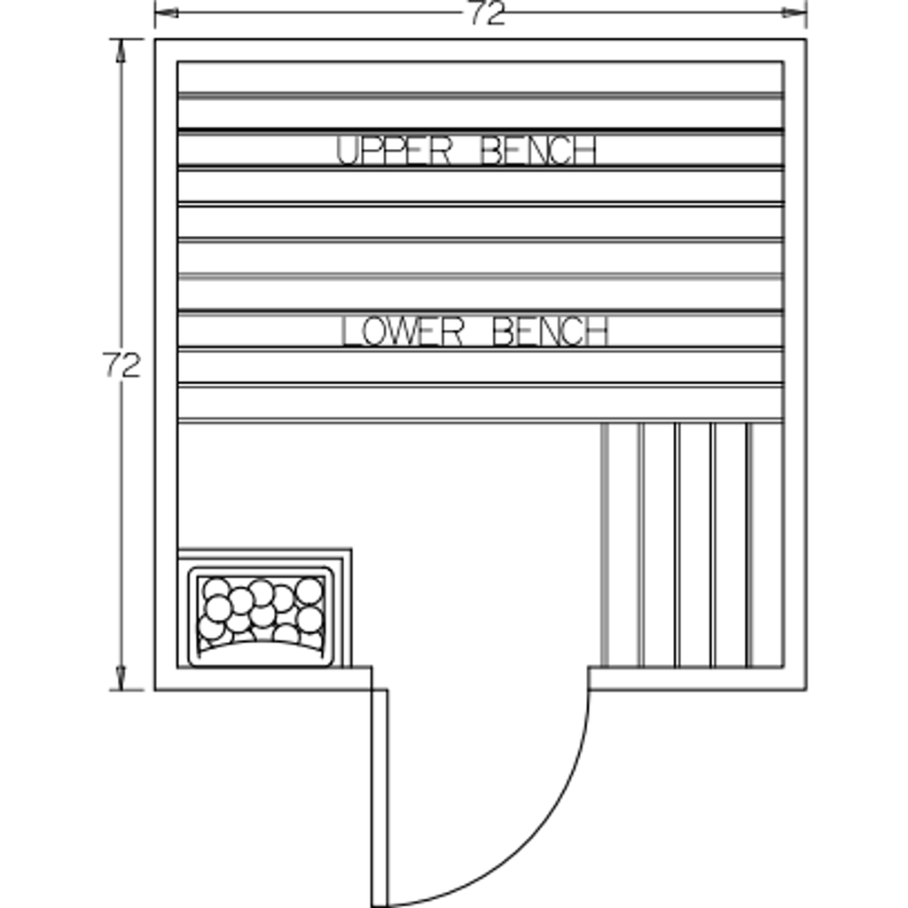 Finnish Sauna Builders 6' x 6' x 7' Pre-Built Outdoor Sauna Kit with Cedar Panelized Roof Option 4 / Without Floor,Option 4 / With Floor Finnish Sauna Builders ScreenShot2022-10-11at11.45.26AM.png