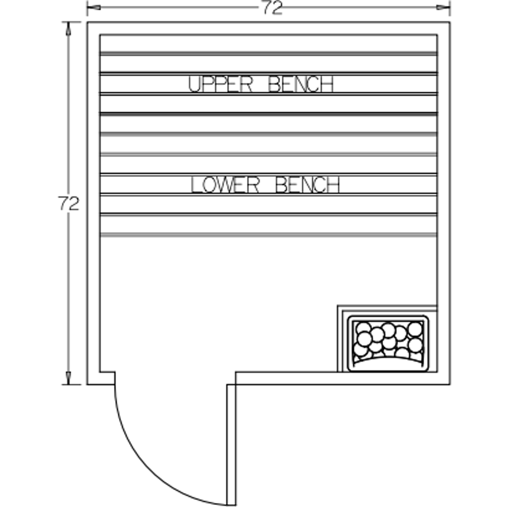 Finnish Sauna Builders 6' x 6' x 7' Pre-Built Outdoor Sauna Kit with Cedar Panelized Roof Option 5 / Without Floor,Option 5 / With Floor Finnish Sauna Builders ScreenShot2022-10-11at11.45.31AM.png