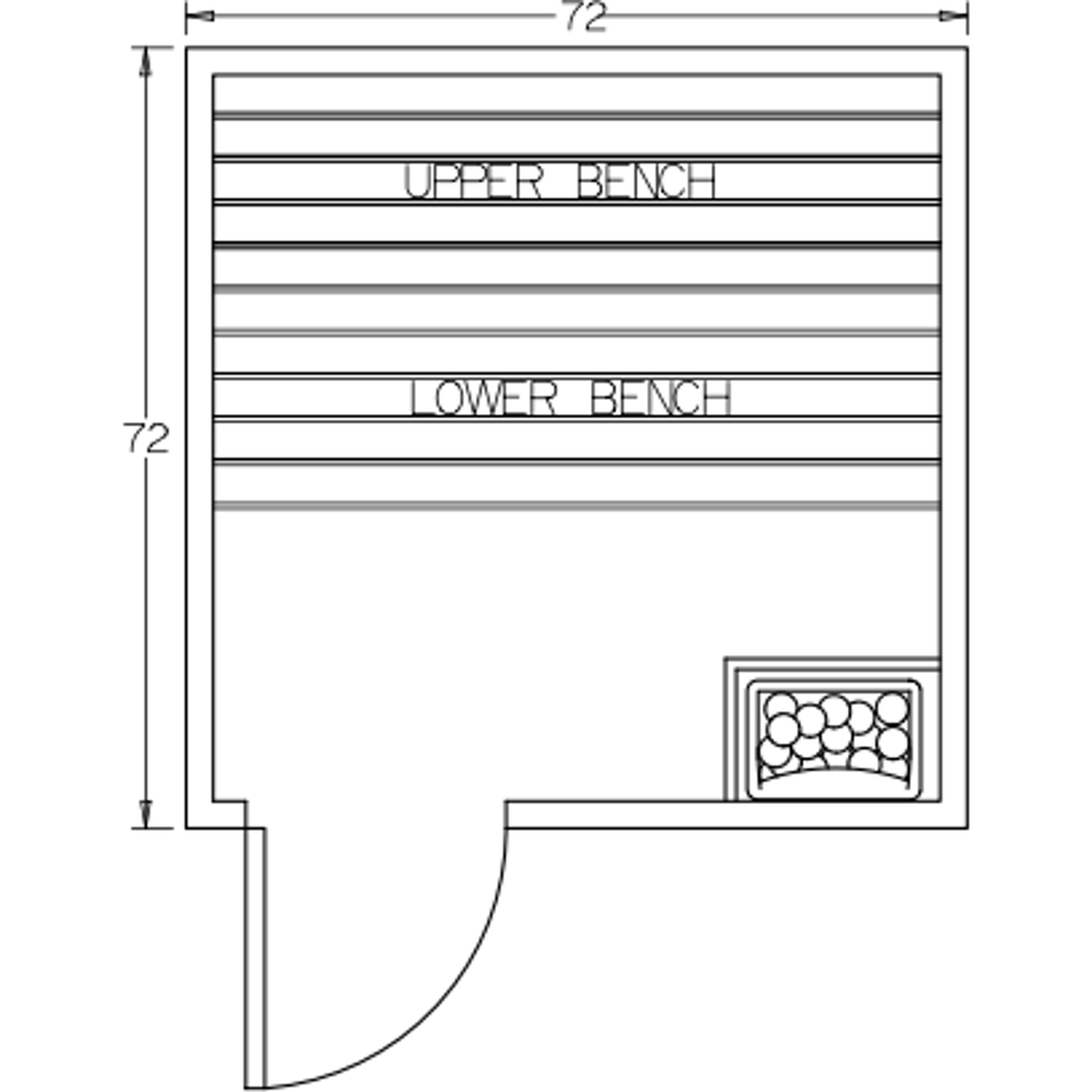 Finnish Sauna Builders 6' x 6' x 7' Pre-Built Outdoor Sauna Kit with Cedar Panelized Roof Option 6 / Without Floor,Option 6 / With Floor Finnish Sauna Builders ScreenShot2022-10-11at11.45.37AM.png