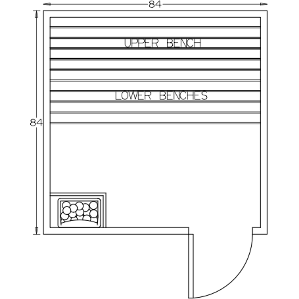 Finnish Sauna Builders 7' x 7' x 7' Pre-Built Outdoor Sauna Kit with Cedar Panelized Roof Option 2 / Without Floor,Option 2 / With Floor Finnish Sauna Builders ScreenShot2022-10-11at3.07.54PM.png