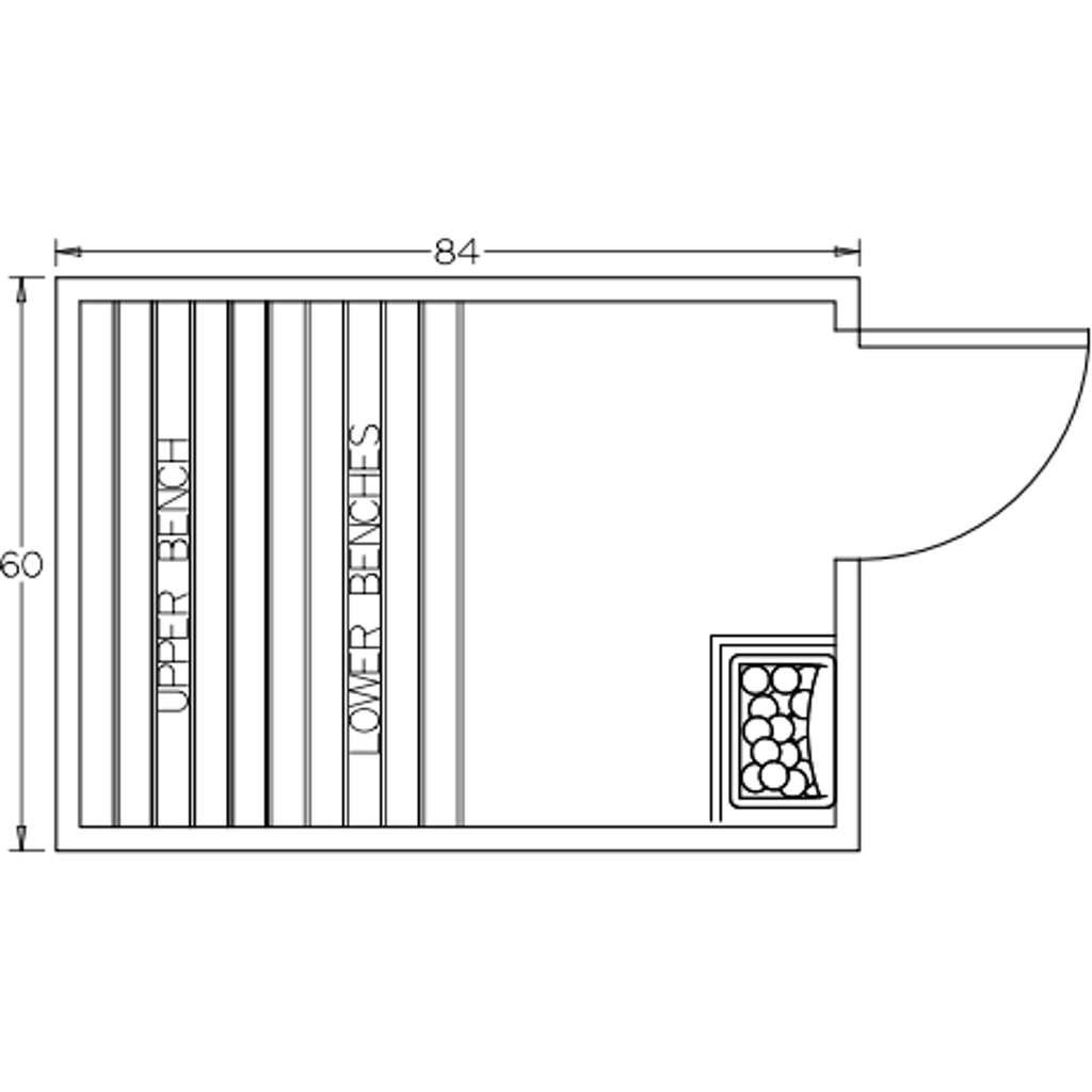 Finnish Sauna Builders 5' x 7' x 7' Pre-Built Outdoor Sauna Kit with A-Frame Cedar Shake Roof Option 1 / Without Floor,Option 1 / With Floor Finnish Sauna Builders ScreenShot2022-10-11at3.24.03PM.png