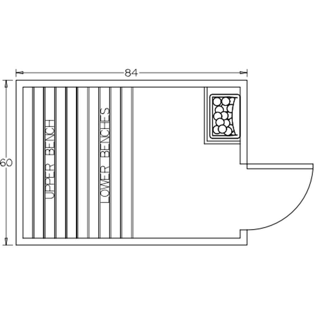 Finnish Sauna Builders 5' x 7' x 7' Pre-Built Outdoor Sauna Kit with A-Frame Cedar Shake Roof Option 3 / Without Floor,Option 3 / With Floor Finnish Sauna Builders ScreenShot2022-10-11at3.24.14PM.png