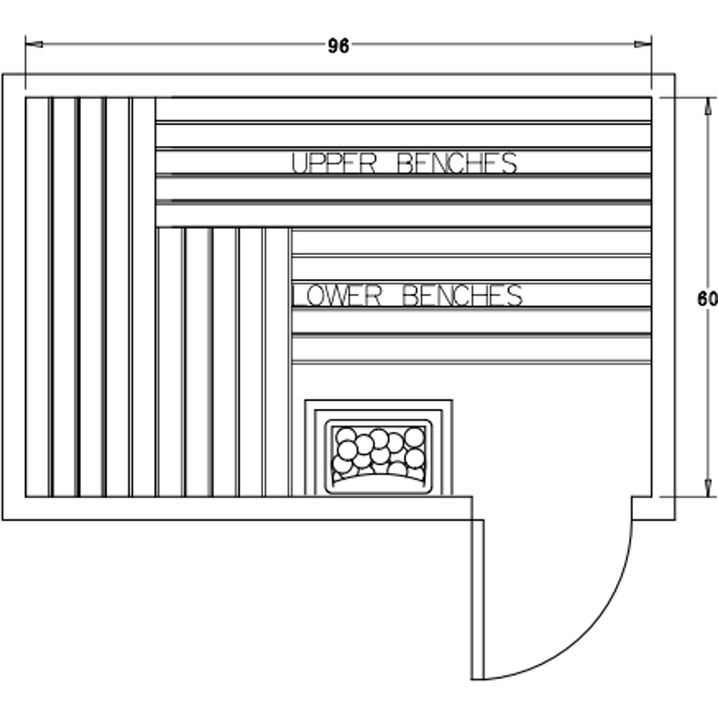 Finnish Sauna Builders 5' x 8' x 7' Pre-Cut Sauna Kit Option 2 / 7 Foot Tall / No Backrest,Option 2 / 7 Foot Tall / Backrest - $343.20,Option 2 / 8 Foot Tall + $368.94 / No Backrest,Option 2 / 8 Foot Tall + $368.94 / Backrest - $343.20 Finnish Sauna Build