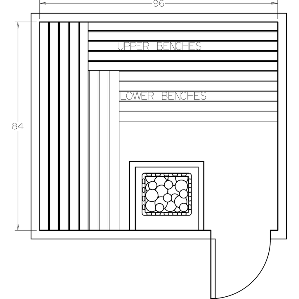 Finnish Sauna Builders 7' x 8' x 7' Pre-Cut Sauna Kit Option 2 / 7 Foot Tall / No Backrest,Option 2 / 7 Foot Tall / Backrest + $343.20,Option 2 / 8 Foot Tall + $425.70 / No Backrest,Option 2 / 8 Foot Tall + $425.70 / Backrest + $343.20 Finnish Sauna Build