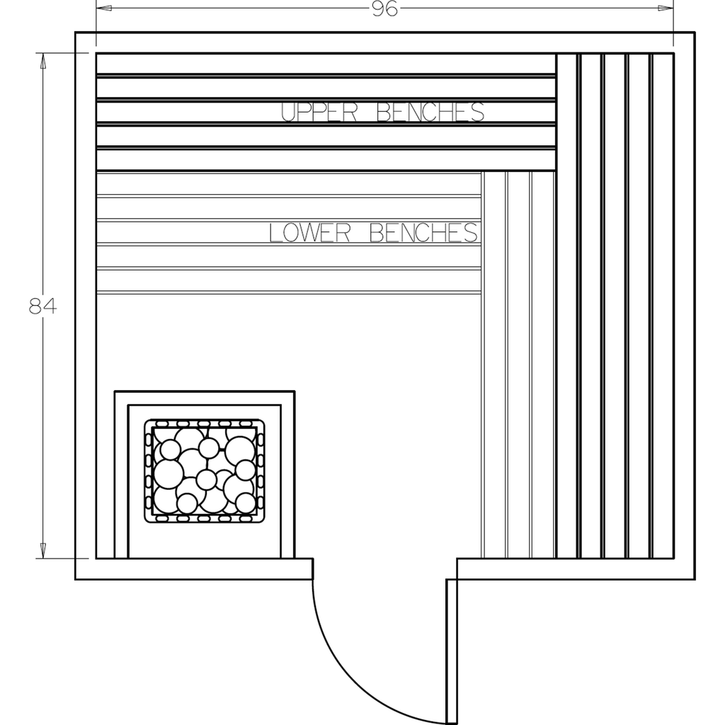 Finnish Sauna Builders 7' x 8' x 7' Pre-Cut Sauna Kit Option 3 / 7 Foot Tall / No Backrest,Option 3 / 7 Foot Tall / Backrest + $343.20,Option 3 / 8 Foot Tall + $425.70 / No Backrest,Option 3 / 8 Foot Tall + $425.70 / Backrest + $343.20 Finnish Sauna Build