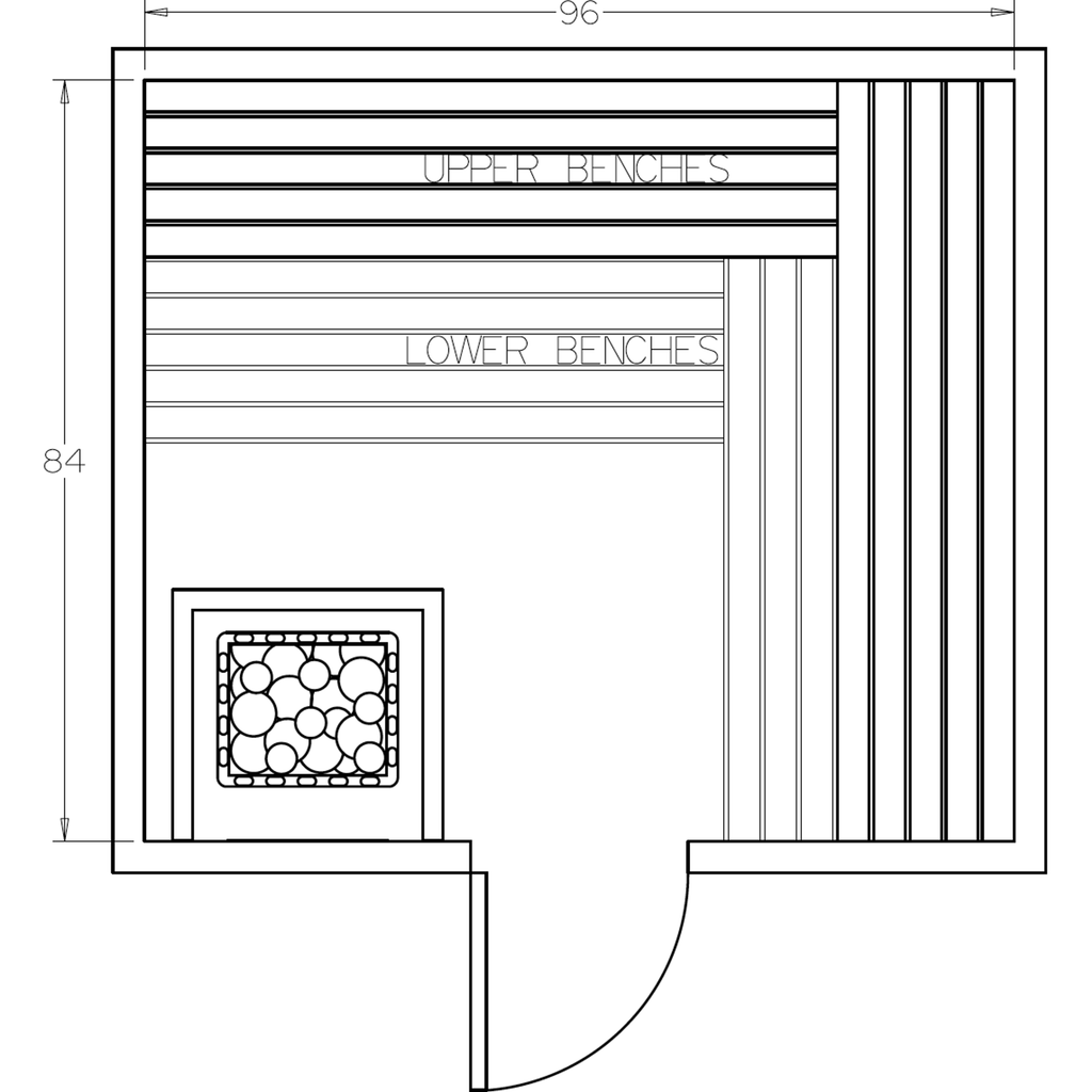 Finnish Sauna Builders 7' x 8' x 7' Pre-Cut Sauna Kit Option 4 / 7 Foot Tall / No Backrest,Option 4 / 7 Foot Tall / Backrest + $343.20,Option 4 / 8 Foot Tall + $425.70 / No Backrest,Option 4 / 8 Foot Tall + $425.70 / Backrest + $343.20 Finnish Sauna Build