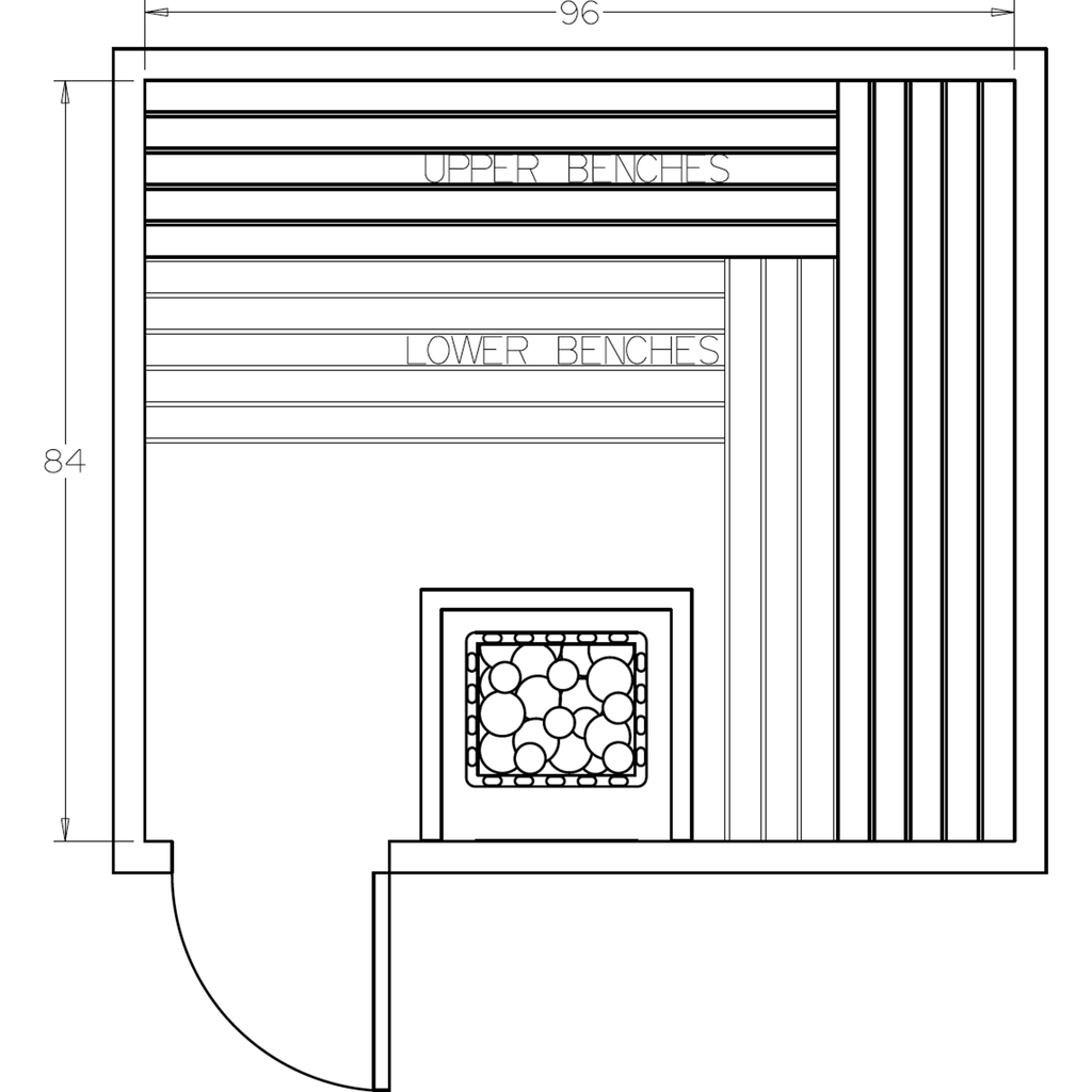 Finnish Sauna Builders 7' x 8' x 7' Pre-Cut Sauna Kit Option 5 / 7 Foot Tall / No Backrest,Option 5 / 7 Foot Tall / Backrest + $343.20,Option 5 / 8 Foot Tall + $425.70 / No Backrest,Option 5 / 8 Foot Tall + $425.70 / Backrest + $343.20 Finnish Sauna Build