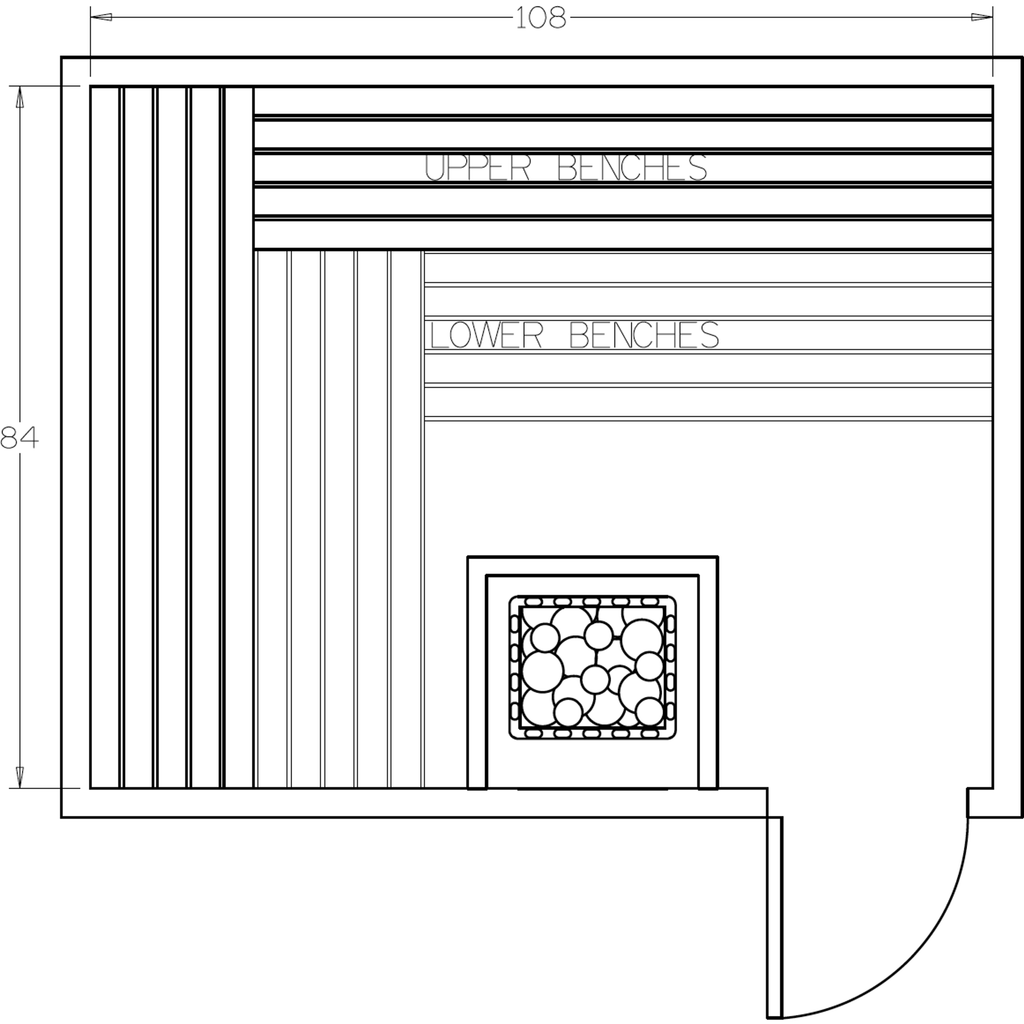 Finnish Sauna Builders 7' x 9' x 7' Pre-Cut Sauna Kit Option 2 / 7 Foot Tall / No Backrest,Option 2 / 7 Foot Tall / Backrest + $386.10,Option 2 / 8 Foot Tall + $454.08 / No Backrest,Option 2 / 8 Foot Tall + $454.08 / Backrest + $386.10,Option 3 / 8 Foot T