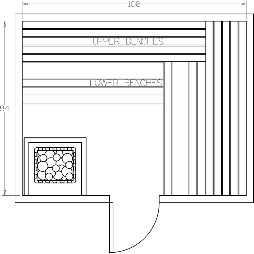 Finnish Sauna Builders 7' x 9' x 7' Pre-Cut Sauna Kit Option 4 / 7 Foot Tall / No Backrest,Option 4 / 7 Foot Tall / Backrest + $386.10,Option 4 / 8 Foot Tall + $454.08 / No Backrest,Option 4 / 8 Foot Tall + $454.08 / Backrest + $386.10 Finnish Sauna Build