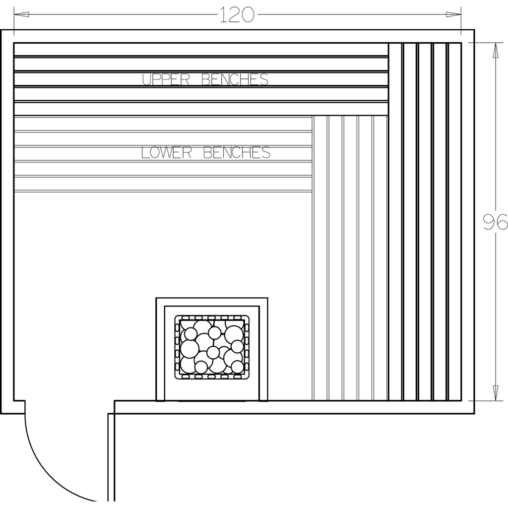 Finnish Sauna Builders 8' x 10' x 7' Pre-Cut Sauna Kit Option 5 / 7 Foot Tall / No Backrest,Option 5 / 7 Foot Tall / Backrest + $429.00,Option 5 / 8 Foot Tall + $510.84 / No Backrest,Option 5 / 8 Foot Tall + $510.84 / Backrest + $429.00 Finnish Sauna Buil