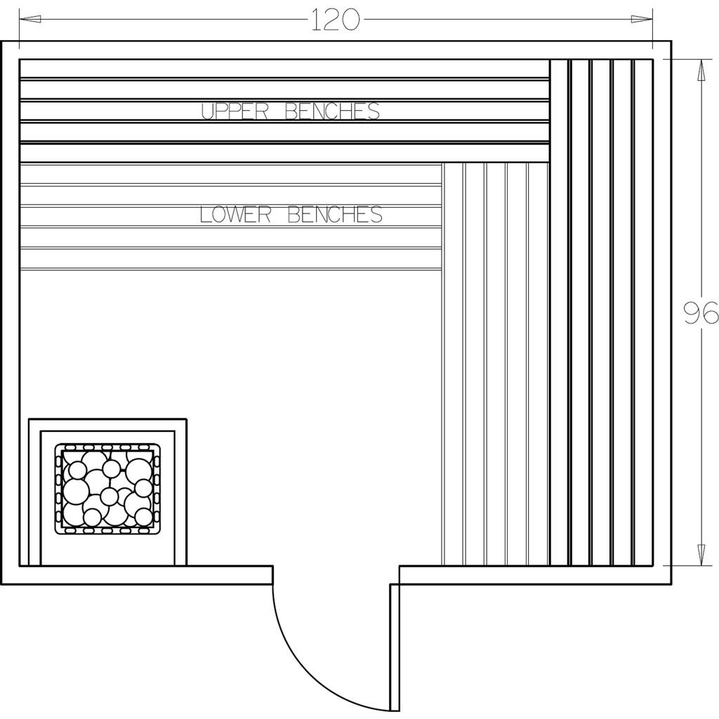 Finnish Sauna Builders 8' x 10' x 7' Pre-Cut Sauna Kit Option 3 / 7 Foot Tall / No Backrest,Option 3 / 7 Foot Tall / Backrest + $429.00,Option 3 / 8 Foot Tall + $510.84 / No Backrest,Option 3 / 8 Foot Tall + $510.84 / Backrest + $429.00 Finnish Sauna Buil