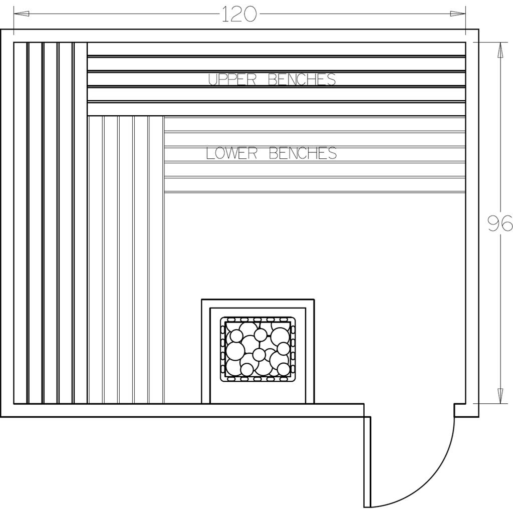 Finnish Sauna Builders 8' x 10' x 7' Pre-Cut Sauna Kit Option 2 / 7 Foot Tall / No Backrest,Option 2 / 7 Foot Tall / Backrest + $429.00,Option 2 / 8 Foot Tall + $510.84 / No Backrest,Option 2 / 8 Foot Tall + $510.84 / Backrest + $429.00 Finnish Sauna Buil