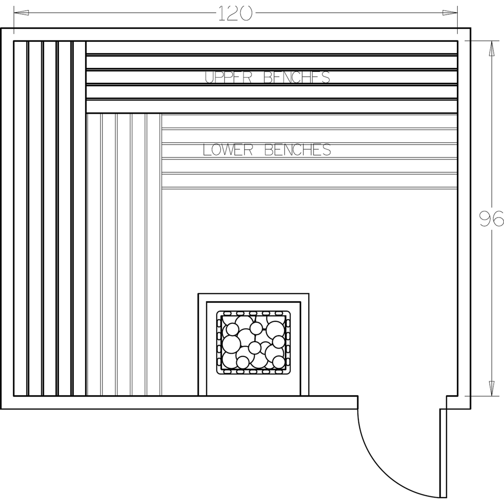 Finnish Sauna Builders 8' x 10' x 7' Pre-Cut Sauna Kit Option 1 / 7 Foot Tall / No Backrest,Option 1 / 7 Foot Tall / Backrest + $429.00,Option 1 / 8 Foot Tall + $510.84 / No Backrest,Option 1 / 8 Foot Tall + $510.84 / Backrest + $429.00 Finnish Sauna Buil