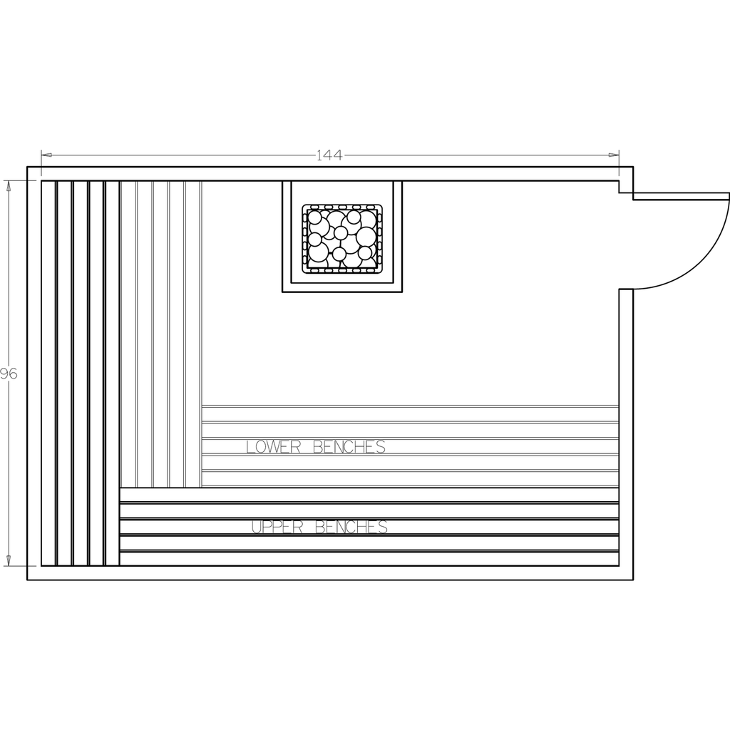 Finnish Sauna Builders 8' x 12' x 7' Pre-Cut Sauna Kit Option 1 / 7 Foot Tall / No Backrest,Option 1 / 7 Foot Tall / Backrest + $514.80,Option 1 / 8 Foot Tall + $567.60 / No Backrest,Option 1 / 8 Foot Tall + $567.60 / Backrest + $514.80 Finnish Sauna Buil