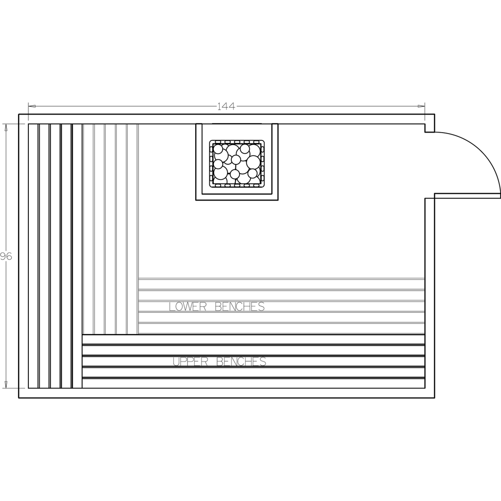 Finnish Sauna Builders 8' x 12' x 7' Pre-Cut Sauna Kit Option 2 / 7 Foot Tall / No Backrest,Option 2 / 7 Foot Tall / Backrest + $514.80,Option 2 / 8 Foot Tall + $567.60 / No Backrest,Option 2 / 8 Foot Tall + $567.60 / Backrest + $514.80 Finnish Sauna Buil