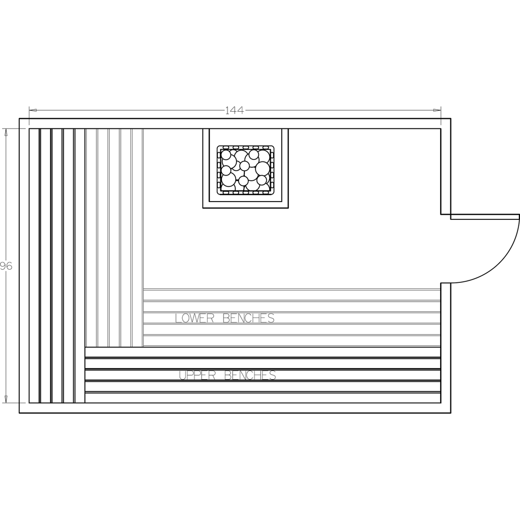 Finnish Sauna Builders 8' x 12' x 7' Pre-Cut Sauna Kit Option 3 / 7 Foot Tall / No Backrest,Option 3 / 7 Foot Tall / Backrest + $514.80,Option 3 / 8 Foot Tall + $567.60 / No Backrest,Option 3 / 8 Foot Tall + $567.60 / Backrest + $514.80 Finnish Sauna Buil