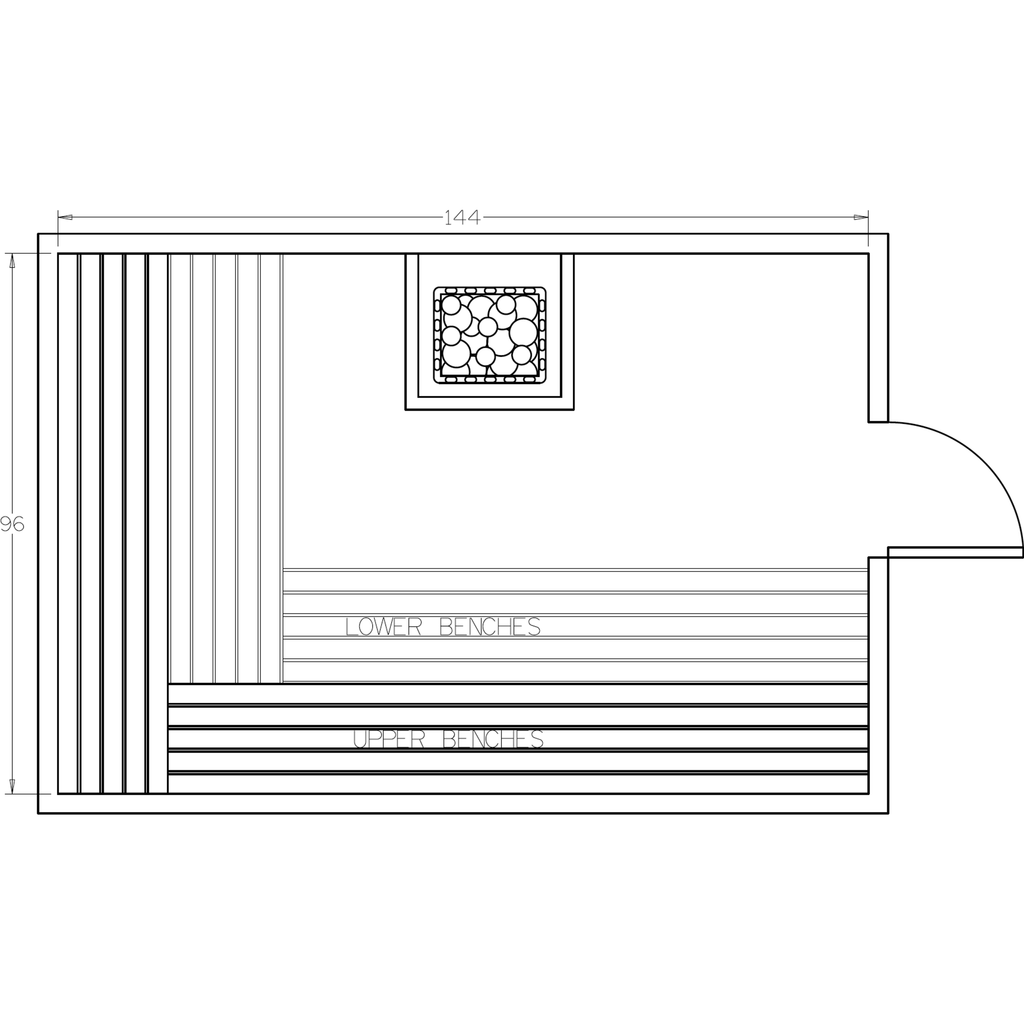 Finnish Sauna Builders 8' x 12' x 7' Pre-Cut Sauna Kit Option 4 / 7 Foot Tall / No Backrest,Option 4 / 7 Foot Tall / Backrest + $514.80,Option 4 / 8 Foot Tall + $567.60 / No Backrest,Option 4 / 8 Foot Tall + $567.60 / Backrest + $514.80 Finnish Sauna Buil