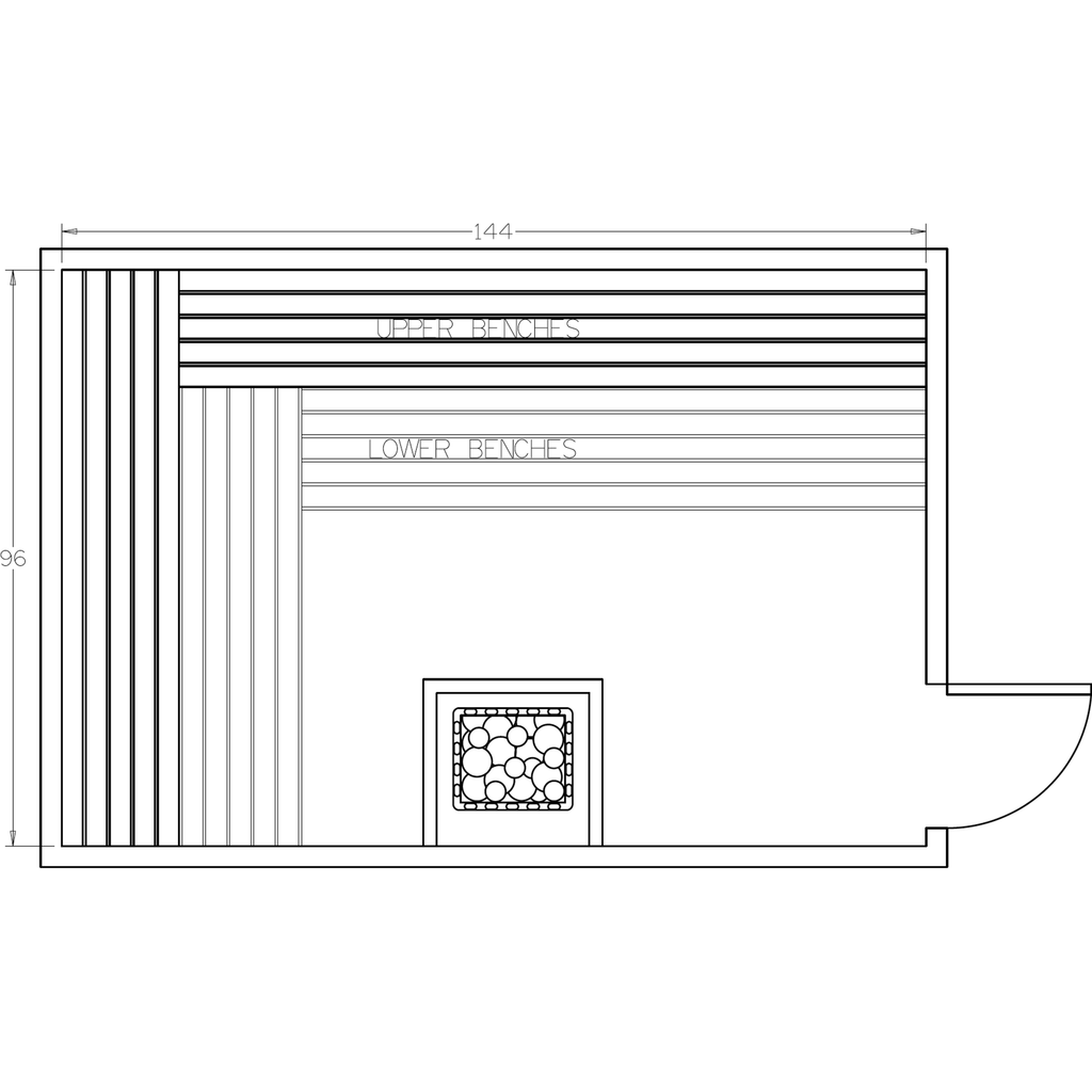 Finnish Sauna Builders 8' x 12' x 7' Pre-Cut Sauna Kit Option 5 / 7 Foot Tall / No Backrest,Option 5 / 7 Foot Tall / Backrest + $514.80,Option 5 / 8 Foot Tall + $567.60 / No Backrest,Option 5 / 8 Foot Tall + $567.60 / Backrest + $514.80 Finnish Sauna Buil