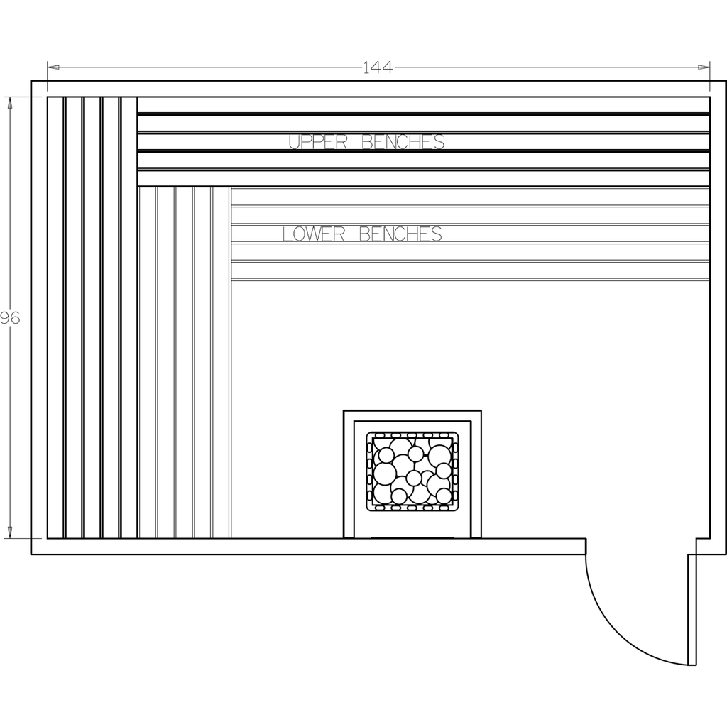 Finnish Sauna Builders 8' x 12' x 7' Pre-Cut Sauna Kit Option 7 / 7 Foot Tall / No Backrest,Option 7 / 7 Foot Tall / Backrest + $514.80,Option 7 / 8 Foot Tall + $567.60 / No Backrest,Option 7 / 8 Foot Tall + $567.60 / Backrest + $514.80 Finnish Sauna Buil