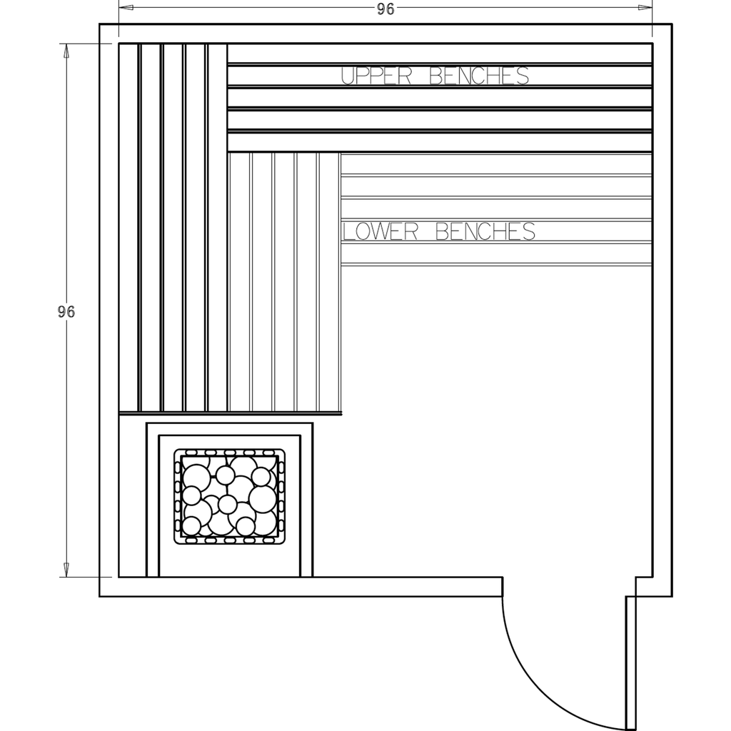 Finnish Sauna Builders 8' x 8' x 7' Pre-Cut Sauna Kit Option 1 / 7 Foot Tall / No Backrest,Option 1 / 7 Foot Tall / Backrest + $343.20,Option 1 / 8 Foot Tall + $454.08 / No Backrest,Option 1 / 8 Foot Tall + $454.08 / Backrest + $343.20 Finnish Sauna Build