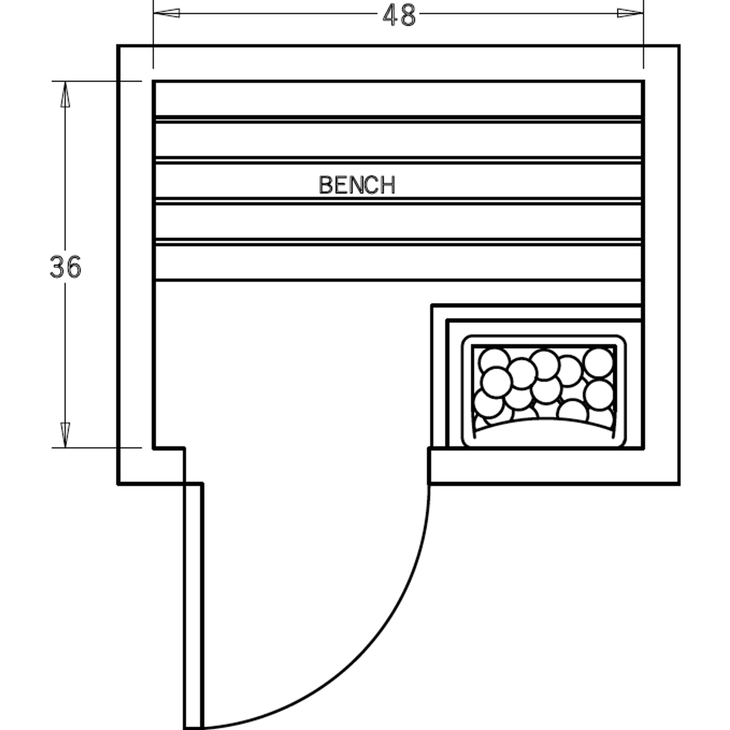 Finnish Sauna Builders 3' x 4' x 7' Pre-Cut Sauna Kit Option 4 / 7 Foot Tall / No Backrest Finnish Sauna Builders Screenshot2022-09-28at10.06.43AM.png