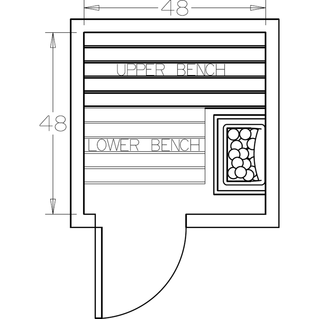 Finnish Sauna Builders 4' x 4' x 7' Pre-Cut Sauna Kit Option 4 / 7 Foot Tall / No Backrest,Option 4 / 7 Foot Tall / Backrest + $171.60,Option 4 / 8 Foot Tall + $227.04 / No Backrest,Option 4 / 8 Foot Tall + $227.04 / Backrest + $171.60 Finnish Sauna Build