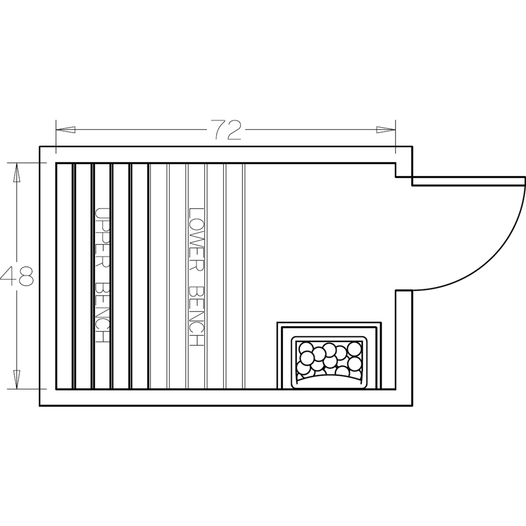 Finnish Sauna Builders 4' x 6' x 7' Pre-Cut Sauna Kit Option 1 / 7 Foot Tall / No Backrest,Option 1 / 7 Foot Tall / Backrest + $257.40,Option 1 / 8 Foot Tall + $283.80 / No Backrest,Option 1 / 8 Foot Tall + $283.80 / Backrest + $257.40 Finnish Sauna Build