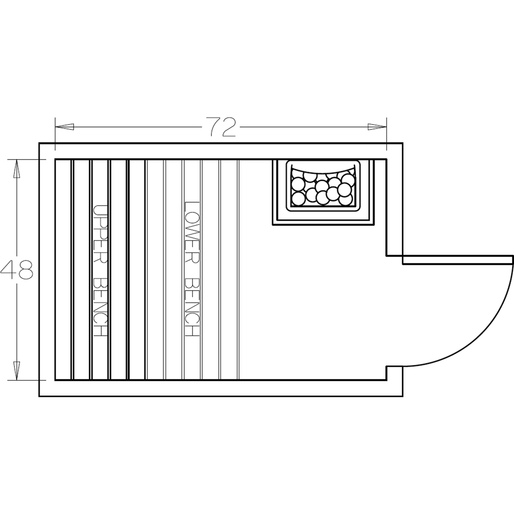 Finnish Sauna Builders 4' x 6' x 7' Pre-Cut Sauna Kit Option 3 / 7 Foot Tall / No Backrest,Option 3 / 7 Foot Tall / Backrest + $257.40,Option 3 / 8 Foot Tall + $283.80 / No Backrest,Option 3 / 8 Foot Tall + $283.80 / Backrest + $257.40 Finnish Sauna Build