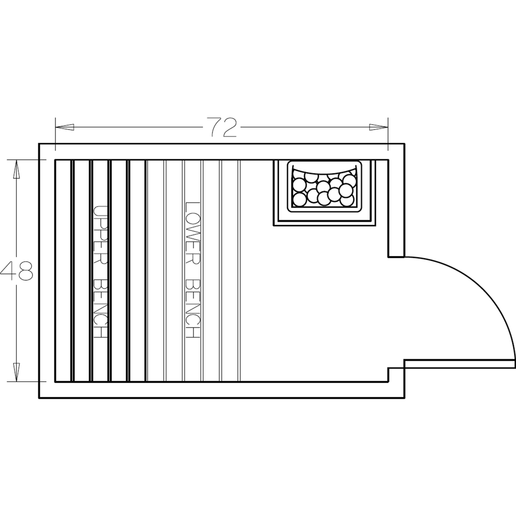 Finnish Sauna Builders 4' x 6' x 7' Pre-Cut Sauna Kit Option 4 / 7 Foot Tall / No Backrest,Option 4 / 7 Foot Tall / Backrest + $257.40,Option 4 / 8 Foot Tall + $283.80 / No Backrest,Option 4 / 8 Foot Tall + $283.80 / Backrest + $257.40 Finnish Sauna Build