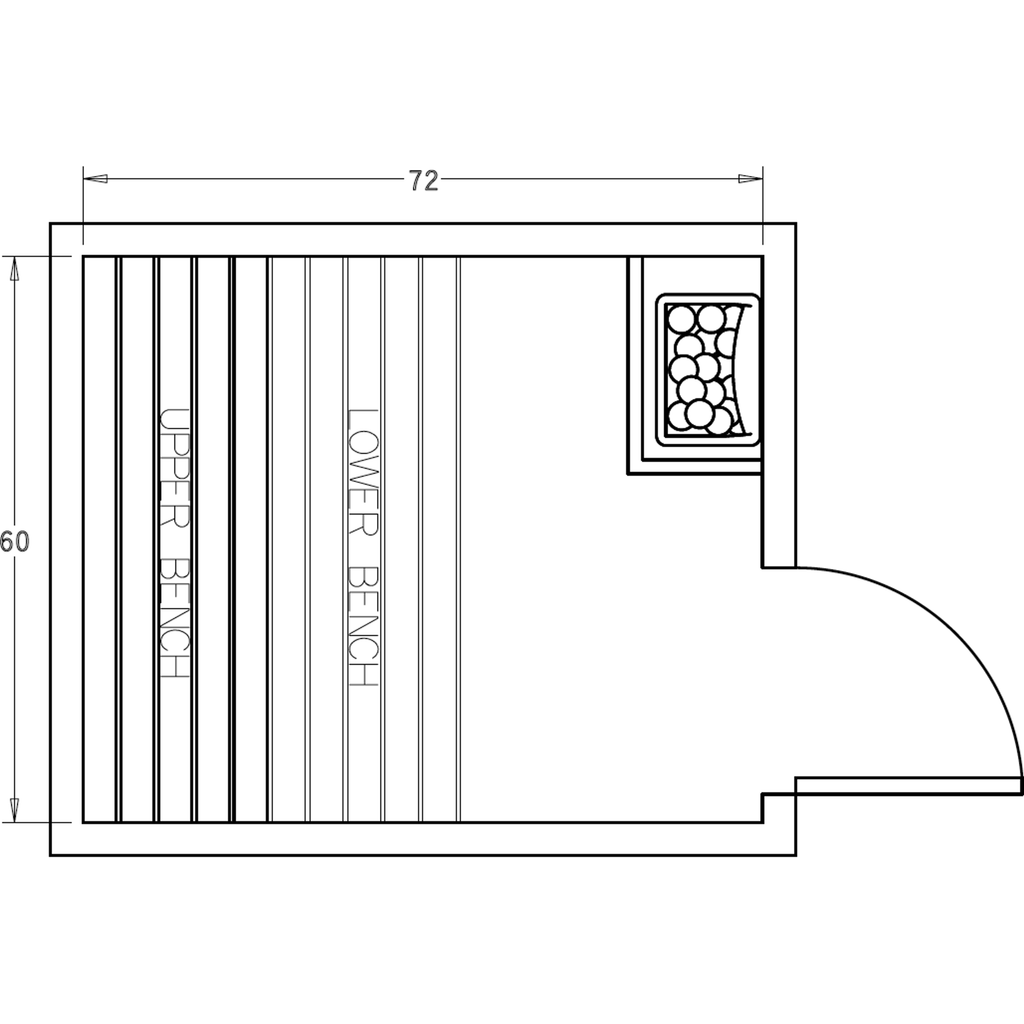 Finnish Sauna Builders 5' x 6' x 7' Pre-Cut Sauna Kit Option 4 / 7 Foot Tall / No Backrest,Option 4 / 7 Foot Tall / Backrest - $257.40,Option 4 / 8 Foot Tall - $312.18 / No Backrest,Option 4 / 8 Foot Tall - $312.18 / Backrest - $257.40 Finnish Sauna Build