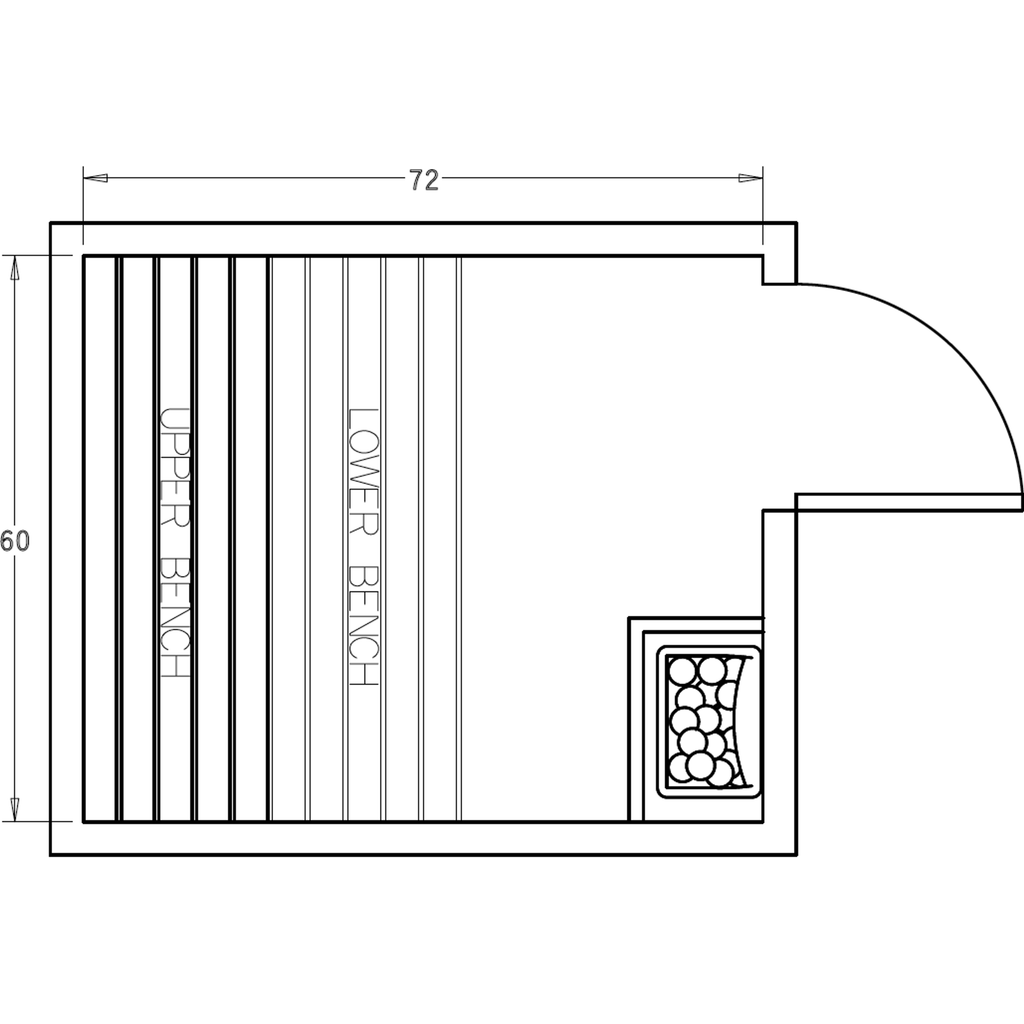 Finnish Sauna Builders 5' x 6' x 7' Pre-Cut Sauna Kit Option 2 / 7 Foot Tall / No Backrest,Option 2 / 7 Foot Tall / Backrest - $257.40,Option 2 / 8 Foot Tall - $312.18 / No Backrest,Option 2 / 8 Foot Tall - $312.18 / Backrest - $257.40 Finnish Sauna Build